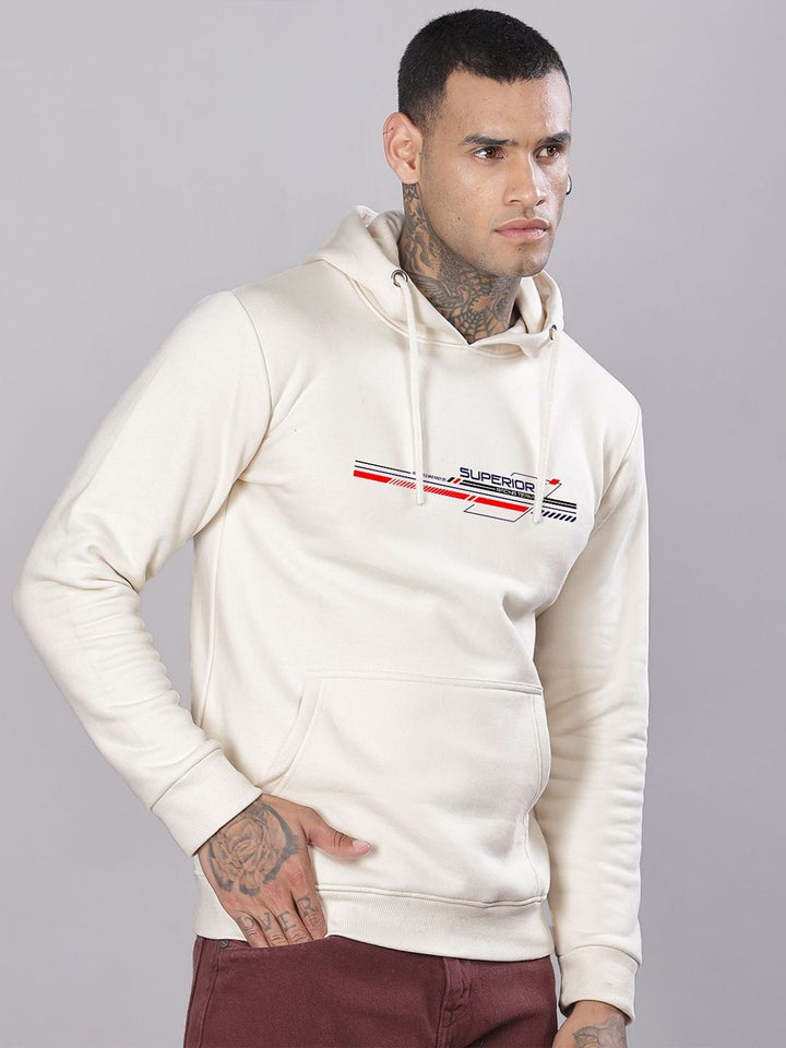 ADRO Men Graphic Printed Hooded Sweatshirt