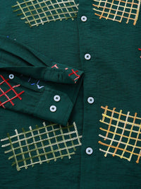Thomas Scott Men Embroidered Regular Fit Casual Shirt