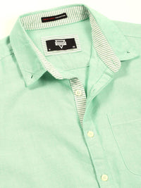 Thomas Scott Men Premium Button-Down Collar Solid Pure Cotton Slim Fit Casual Shirt