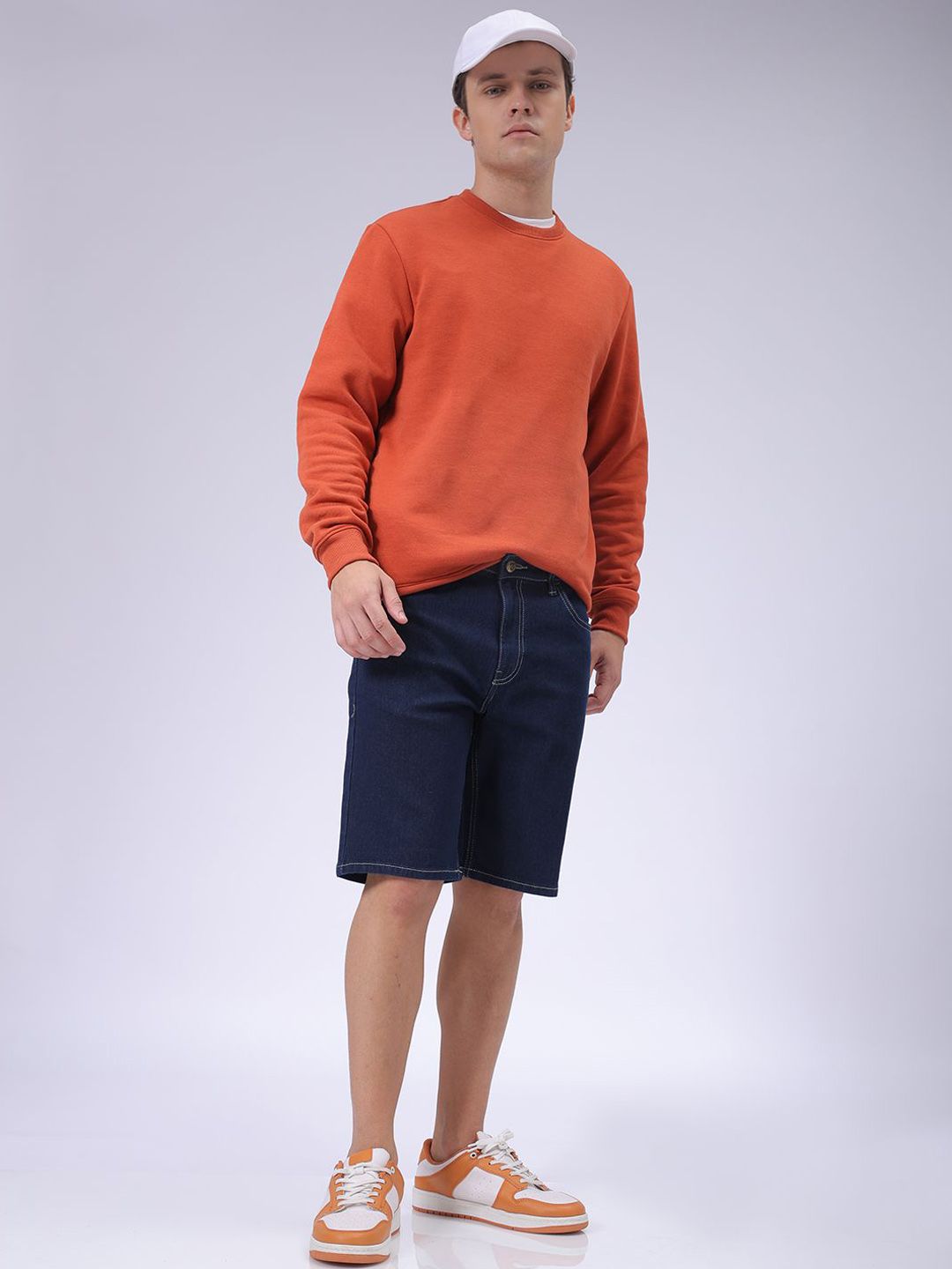 The Indian Garage Co Men Slim Fit Denim Shorts