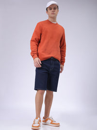 The Indian Garage Co Men Slim Fit Denim Shorts