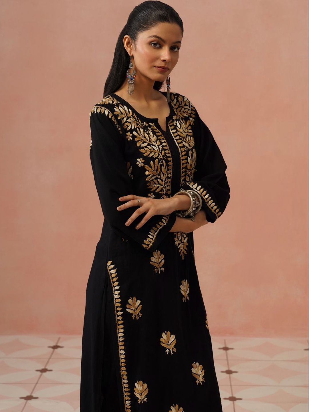House of Chikankari Women Ethnic Motifs Embroidered Chikankari Kurta
