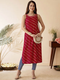 Anouk leheriya Printed Straight Kurta