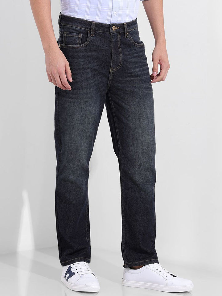 The Indian Garage Co Men Slim Fit Mid-Rise Heavy Fade Jeans