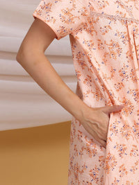 Sweet Dreams Floral Printed Pure Cotton Maxi Nightdress