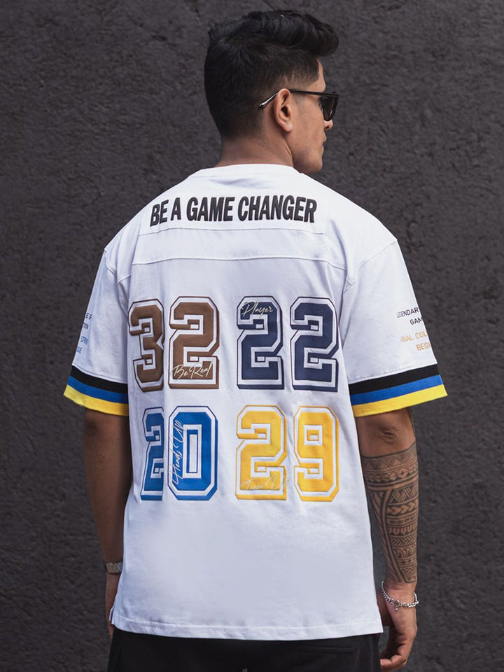 Powerlook Men Typography Printed Round Neck Cotton Oversized T-shirt