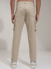 HIGHLANDER Men Comfort Regular Fit Cotton Cargos Trousers