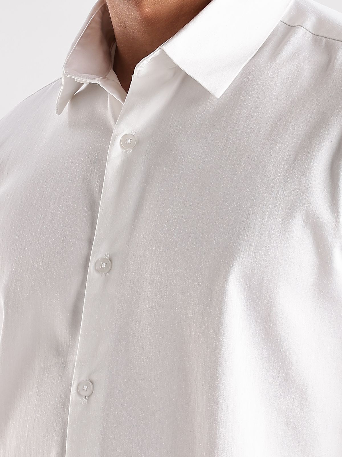 ADRO Men Slim Fit Solid Satin Casual Shirt