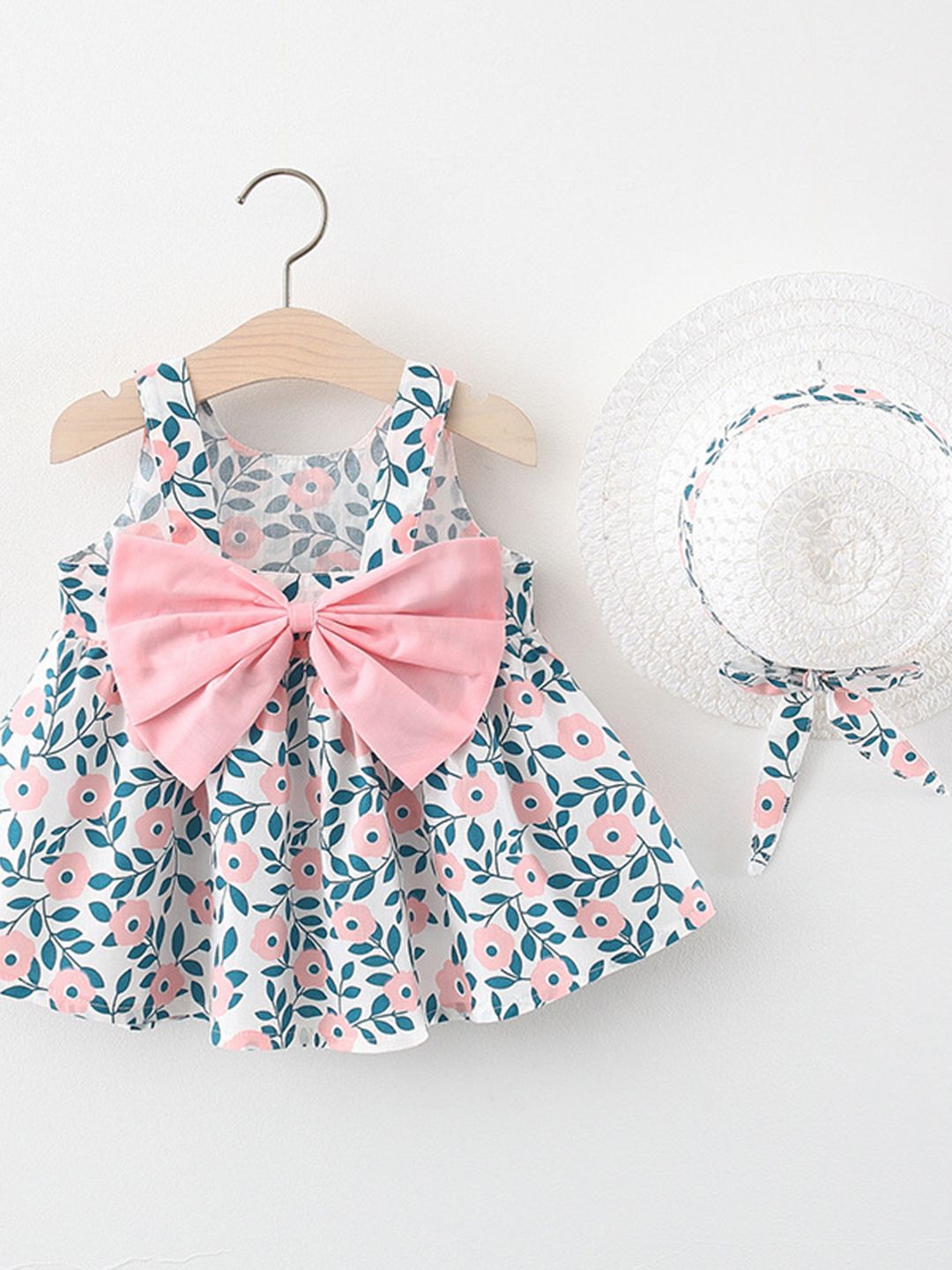 YK Floral Print Fit & Flare Dress