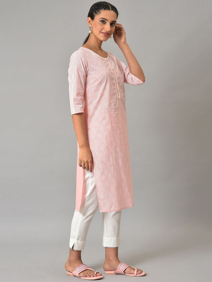 AURELIA Women Geometric Printed Sequinned Kurta