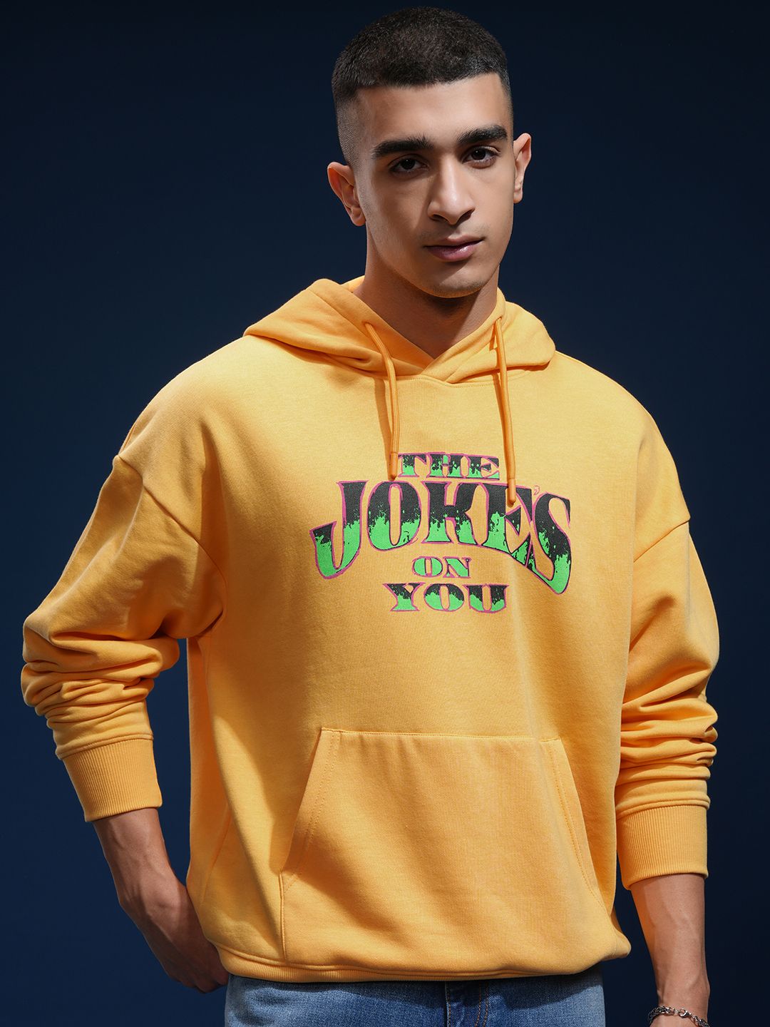 HIGHLADER Joker Men Oversized Drop Shoulder Hoodie Sweatshirt