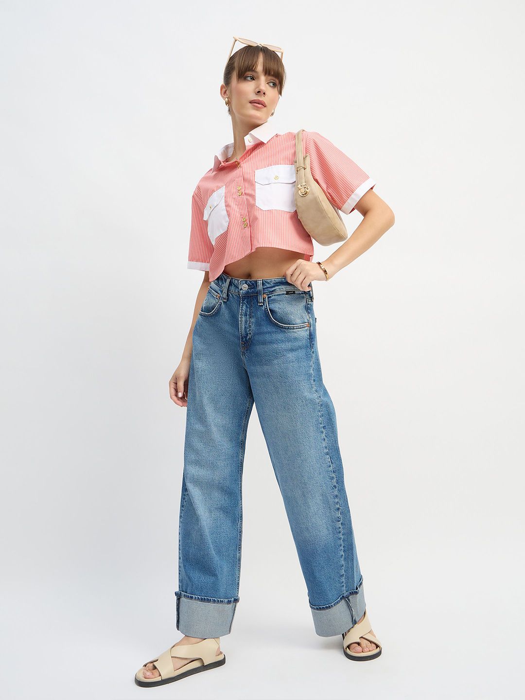 SASSAFRAS Women Striped Casual Shirt