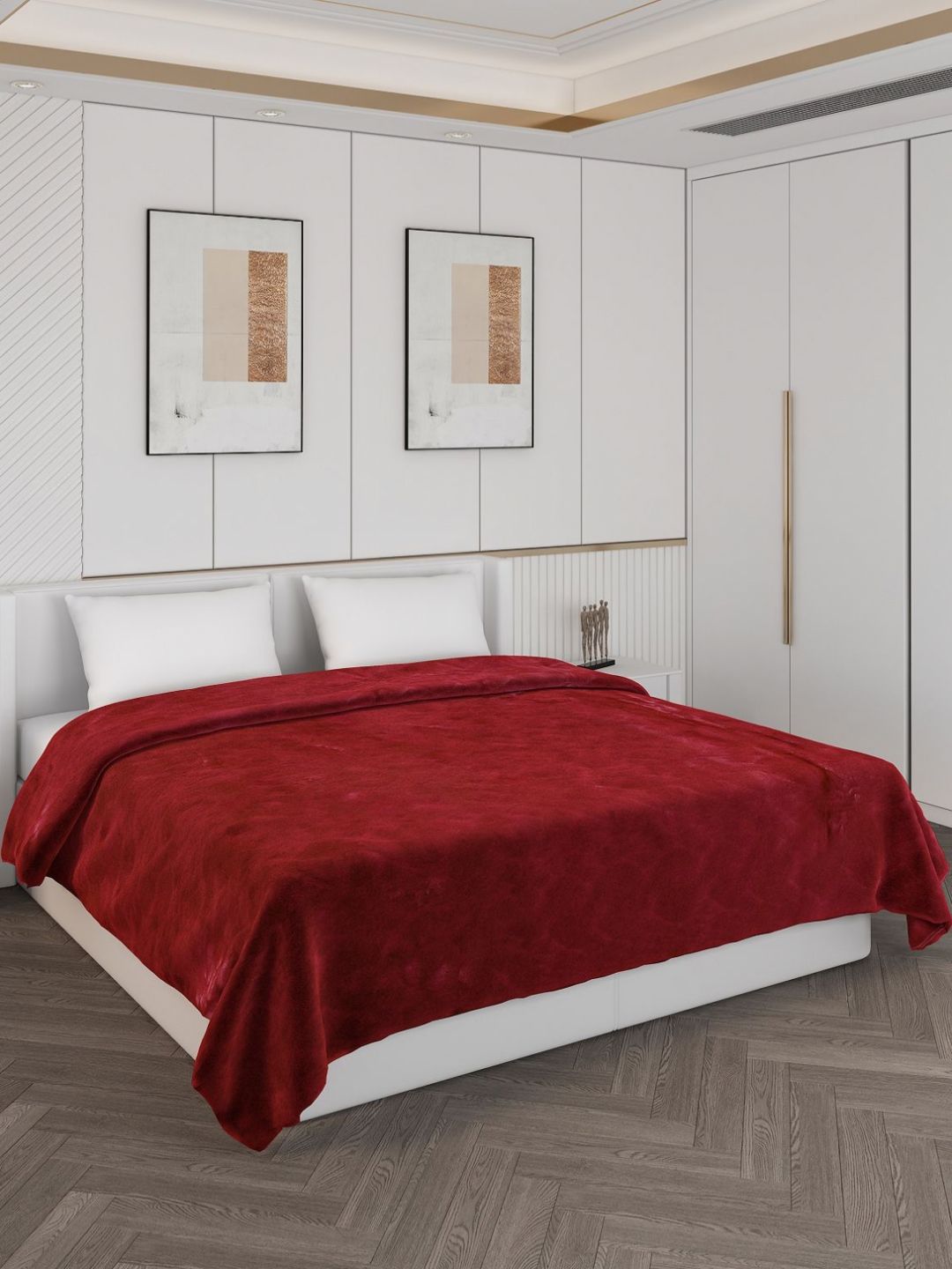 Monte Carlo Red Heavy Winter Double Bed Blanket