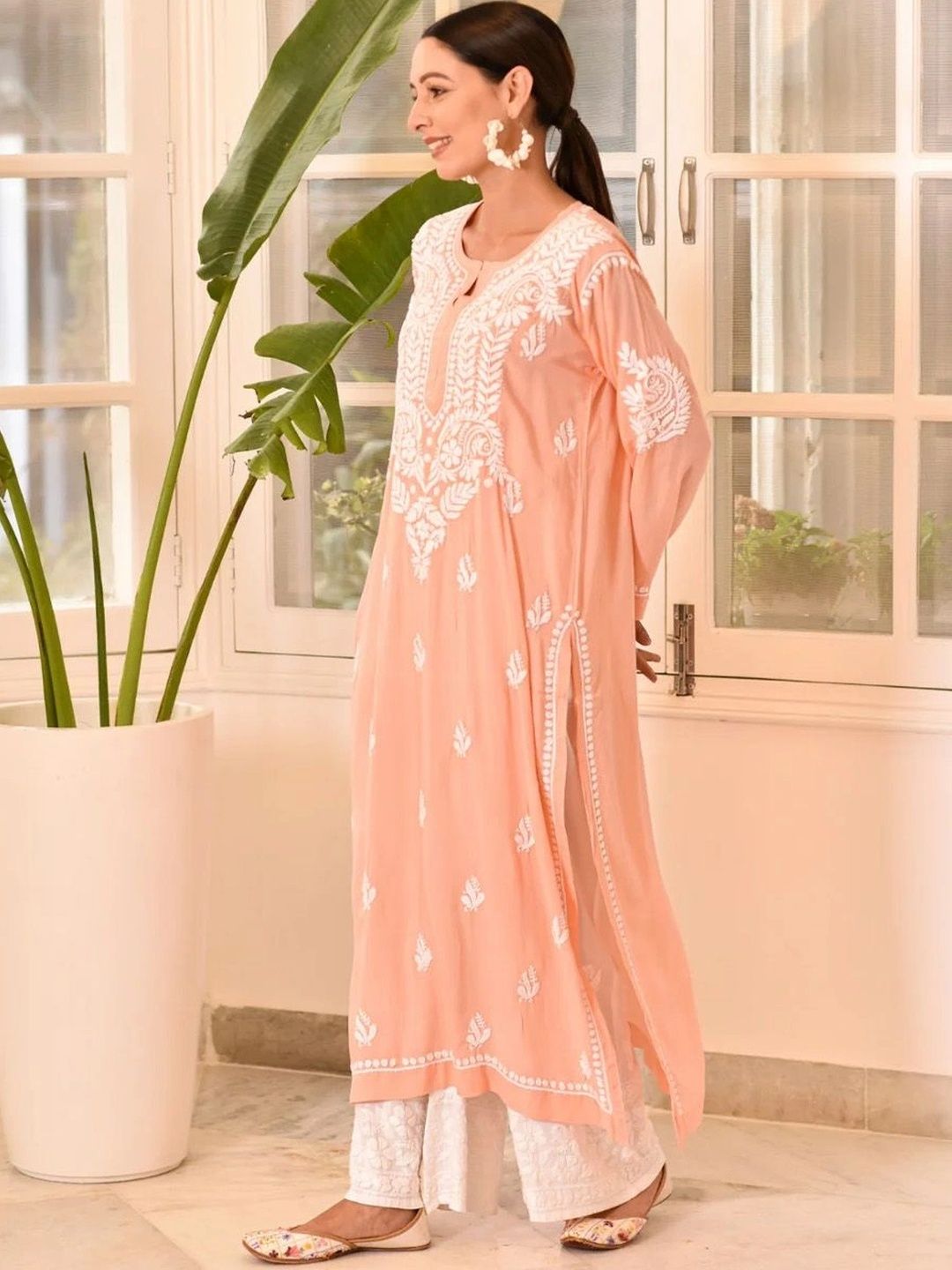House of Chikankari Women Ethnic Motifs Embroidered Chikankari Kurta