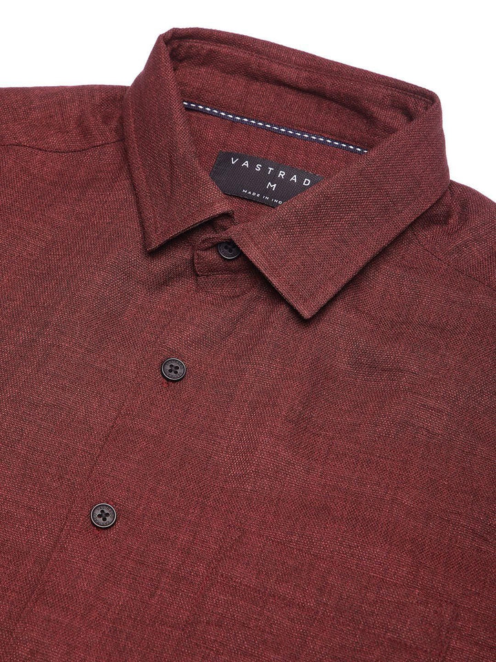 VASTRADO Men Classic Fit Solid Spread Collar Casual Shirt