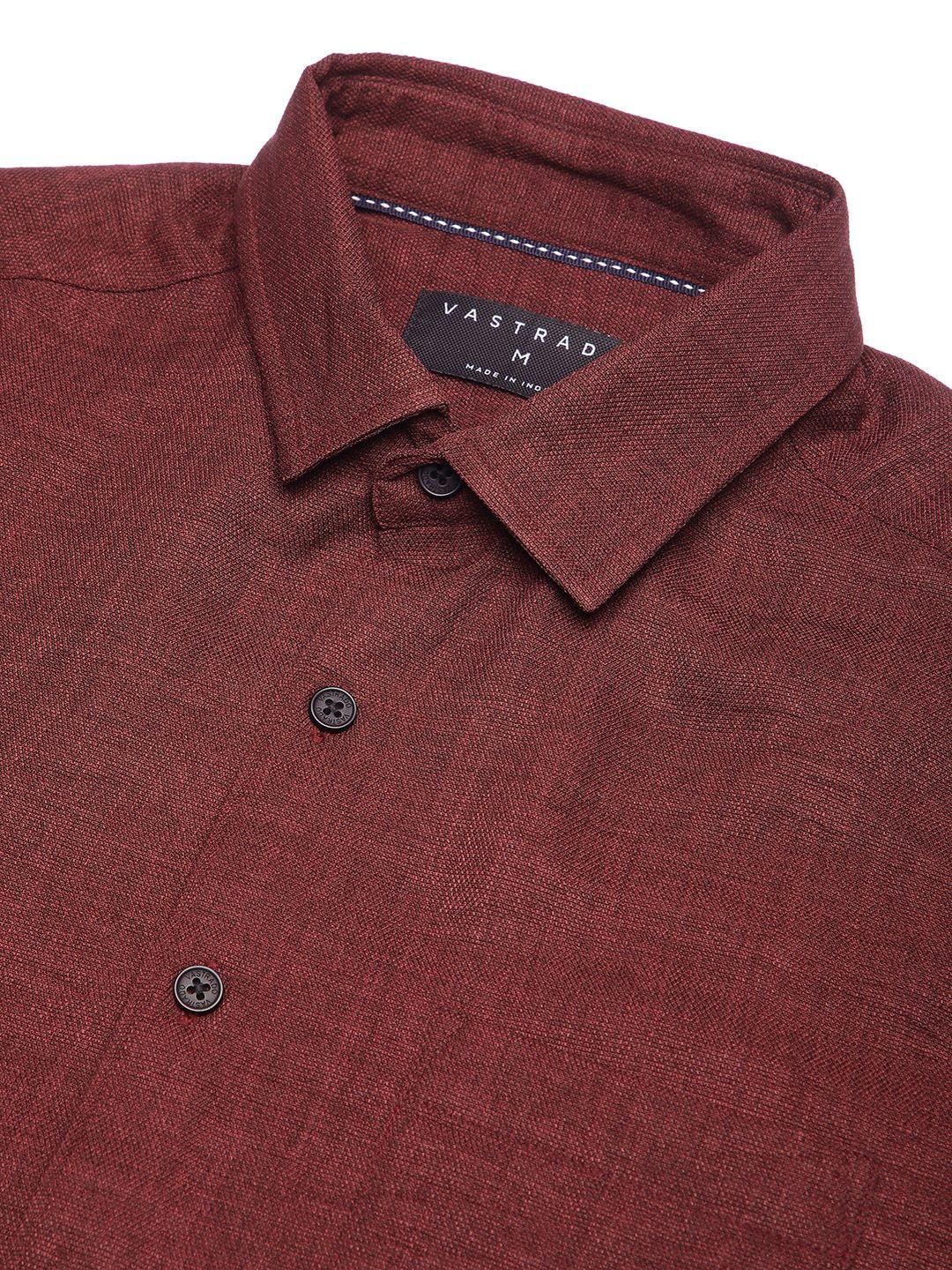 VASTRADO Men Classic Fit Solid Spread Collar Casual Shirt