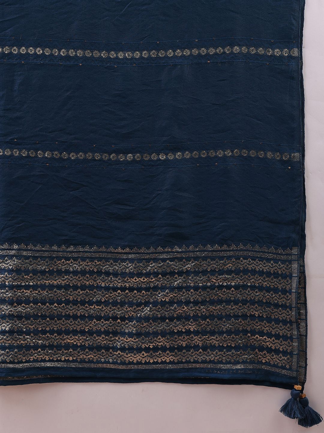 KALINI Women Woven Design Embroidered Kurta with Trousers & Dupatta