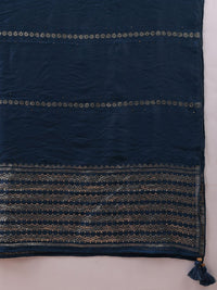 KALINI Women Woven Design Embroidered Kurta with Trousers & Dupatta