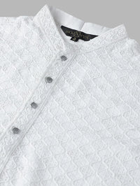 SOJANYA Men Ethnic Motifs Embroidered Regular Pure Cotton Kurta with Pyjamas