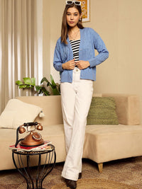 Berrylush Women V-Neck Cardigan