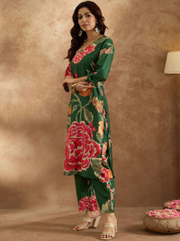 Indo Era Women Floral Printed Regular Kurta with Trousers