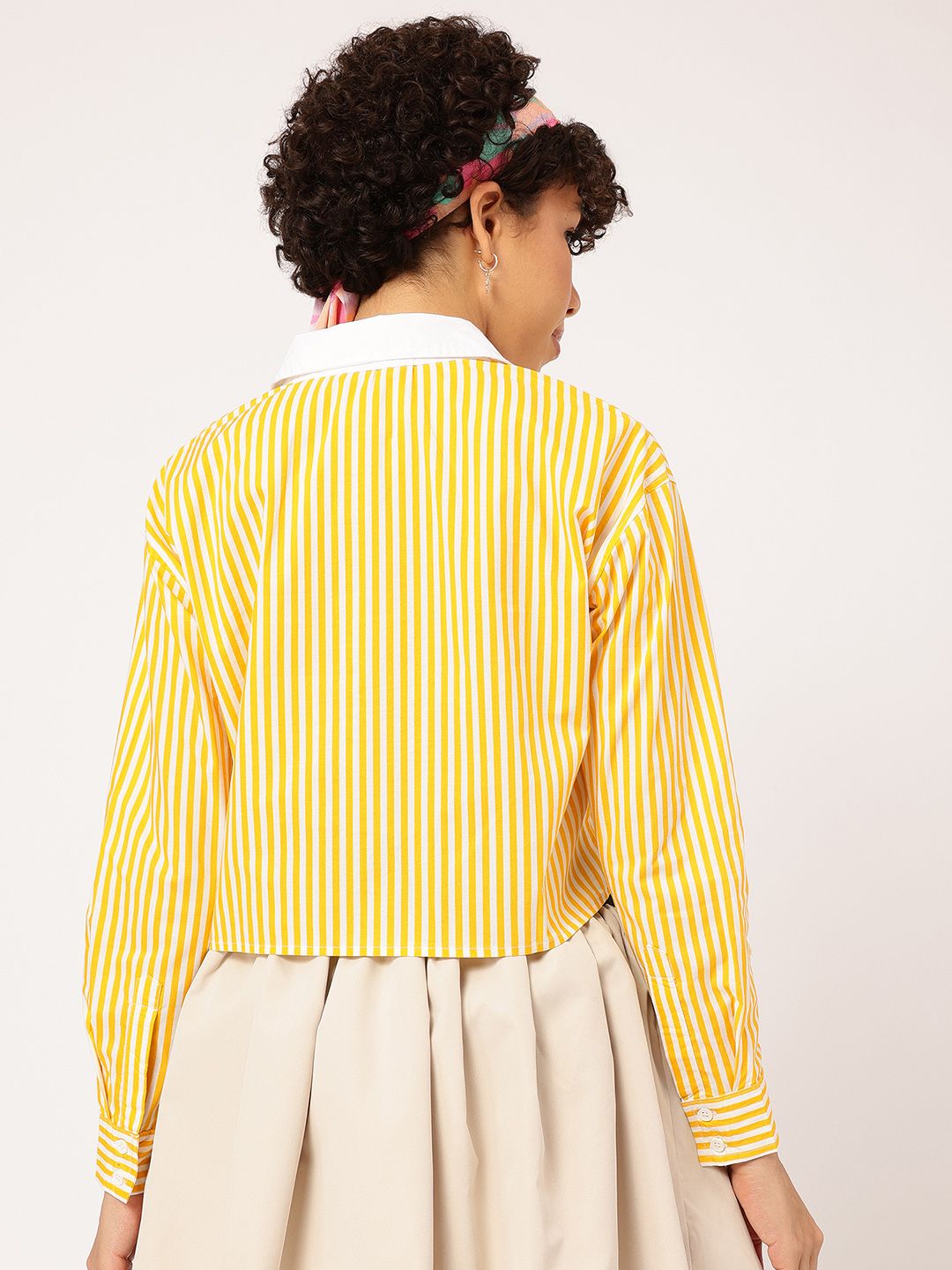 DressBerry Summer Stripes Cutesy Crop Shirt