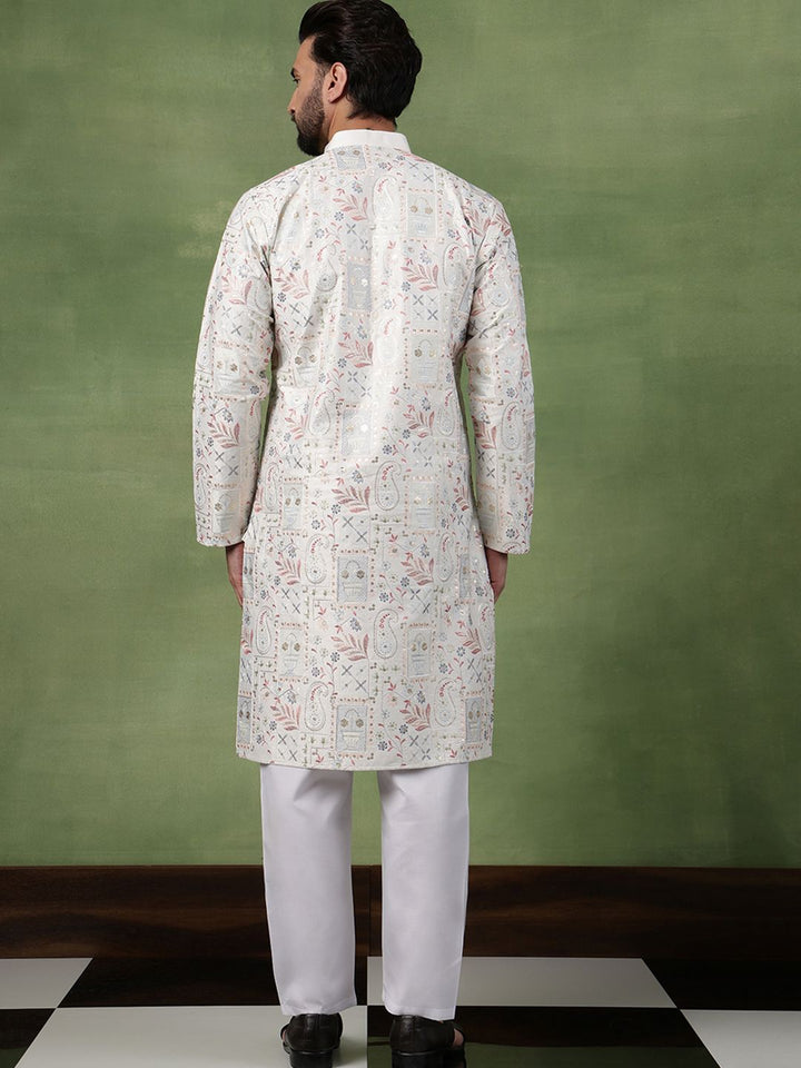 SOJANYA Men Embroidered Thread Work Kurta