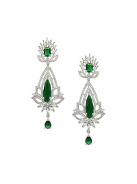 Karatcart perak bersalut kontemporari American Diamond Drop anting-anting