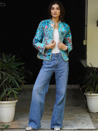 Jaket Quilted Bunga Wanita House of Chikankari