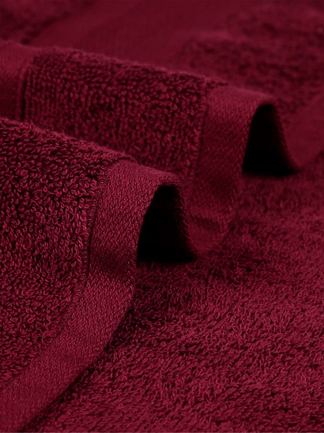 MYTRIDENT Maroon 2 Pieces Cotton 500 GSM Bath Towel