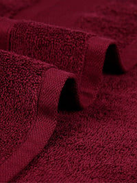 MYTRIDENT Maroon 2 Pieces Cotton 500 GSM Bath Towel