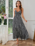 all about you Animal Print Chiffon A-Line Maxi Dress