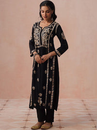 House of Chikankari Women Embroidered Thread Work Kurta