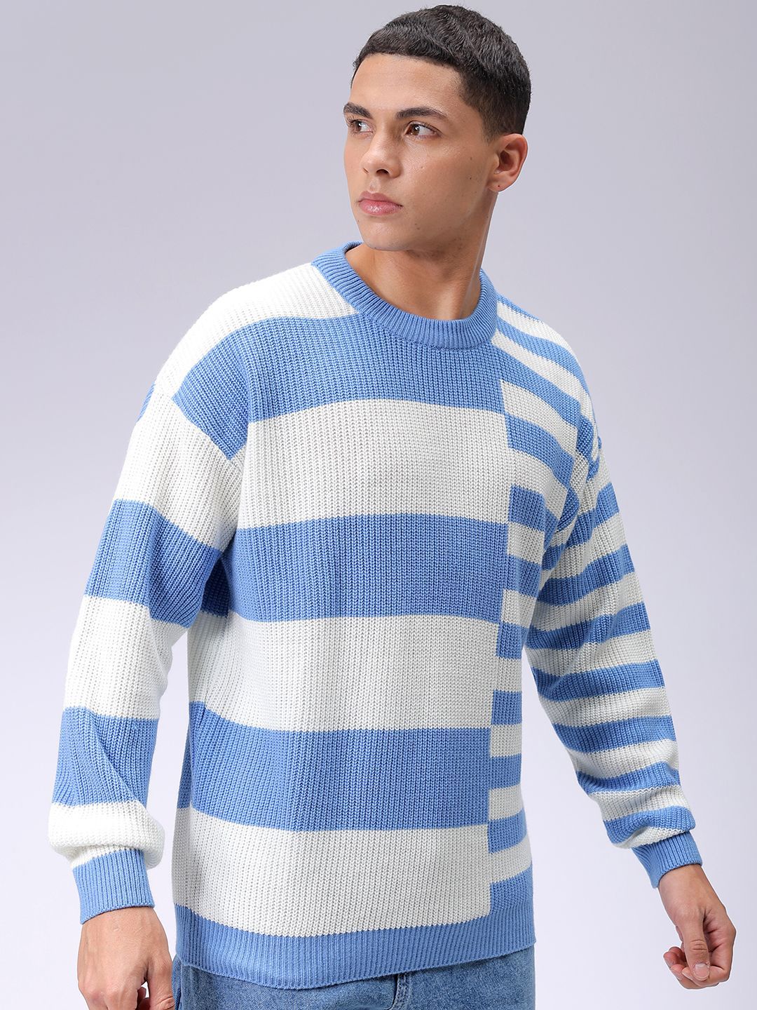 The Indian Garage Co Men Striped Pullover