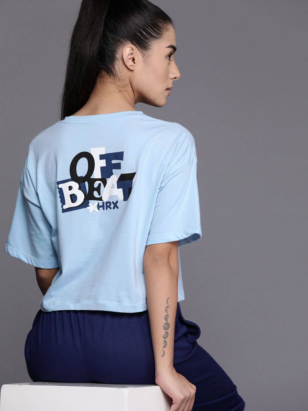 HRX by Hrithik Roshan Women Typography Printed Lifestyle T-shirt
