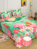 Myntra Elegant Homes Multicoloured Conversational 400 TC King Bedsheet with 2 Pillow Covers