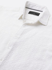 VASTRADO Classic Cloud Grain Textured Slim Fit Cotton Casual Shirt