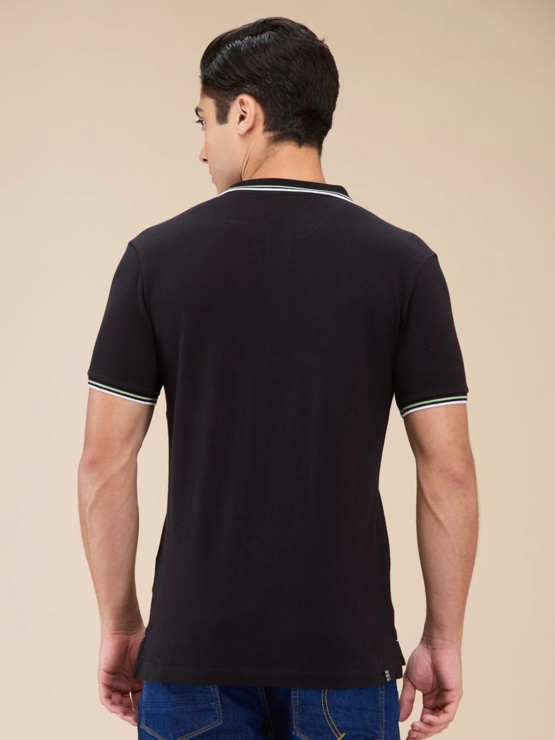 Being Human Men Solid Polo Collar Cotton T-Shirt
