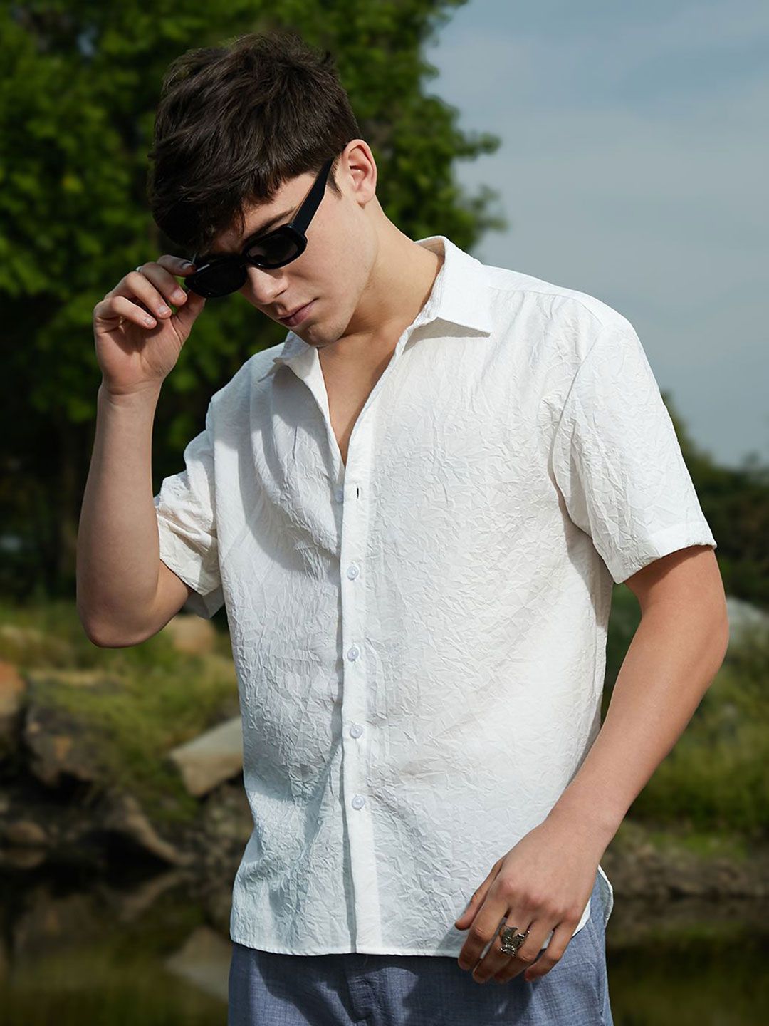 Campus Sutra Men Comfort Opaque Casual Shirt