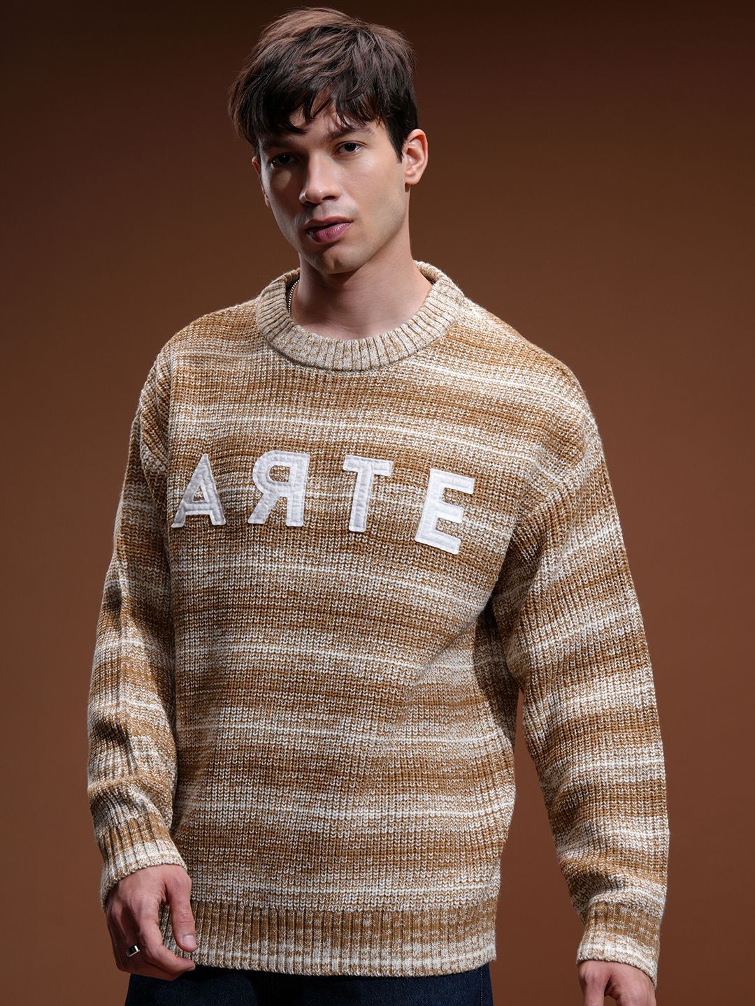HIGHLANDER Men Cable Knit Pullover Sweater
