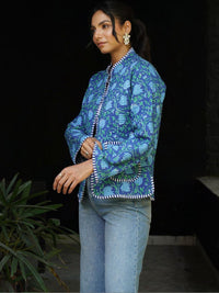 House of Chikankari Women Floral Reversible Quilted Jacket