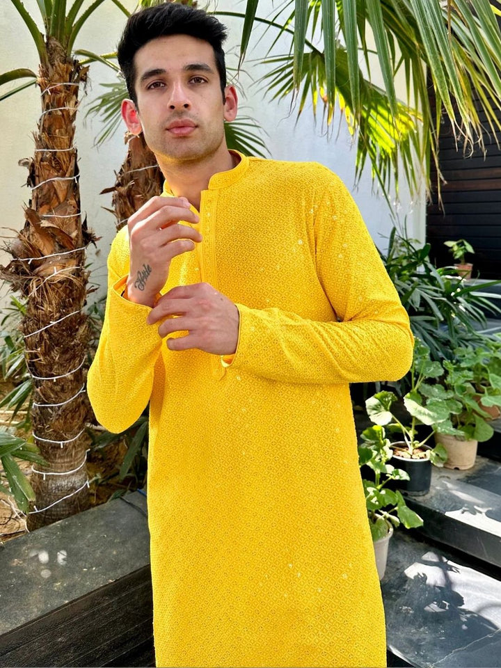 Kurta Sulam Lelaki Chikankari