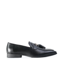 MONKSTORY Tassel Loafers Formal dengan Rose-Gold Bit Black