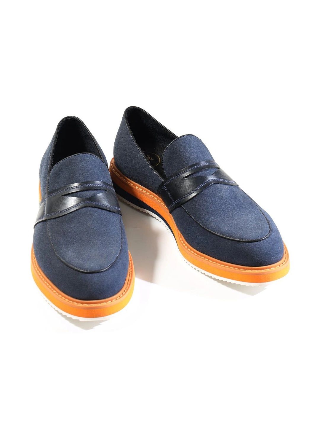 MONKSTORY Men Colourblocked PU Loafers
