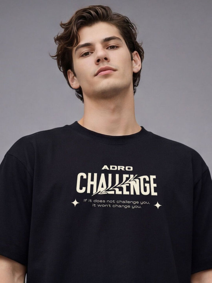 ADRO Men Printed Drop-Shoulder Sleeves T-shirt
