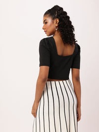 DressBerry Angelical Gathered Crop Corset Top