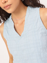 DressBerry Seersucker Open Back Top