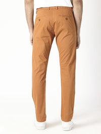 RARE RABBIT Men Rust Orange Slim Fit Trousers