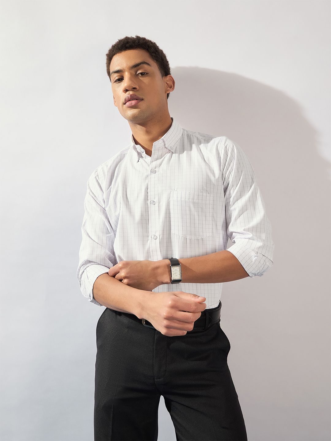 DENNISON Smart Micro Checks Formal Shirt