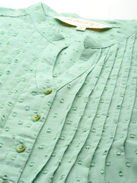 all about you Dobby Detail Pure Cotton Shirt Style Top